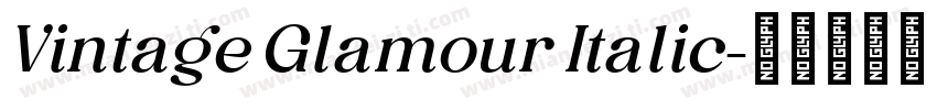 Vintage Glamour Italic字体转换